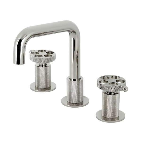 Widespread Bathroom Faucet with Push PopUp, Polished Nickel